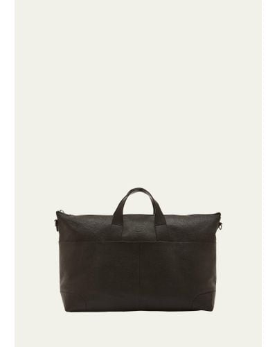 Il Bisonte Galileo Leather Travel Bag - Black