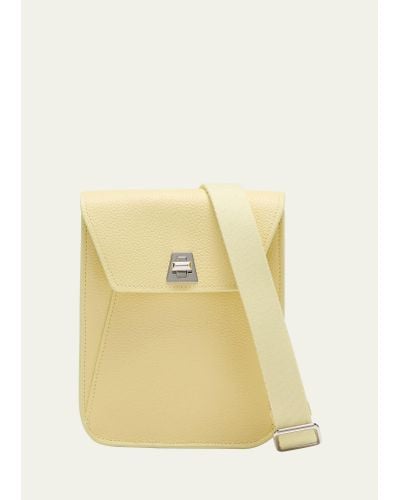 Akris Anouk Mini Leather Messenger Bag - Natural