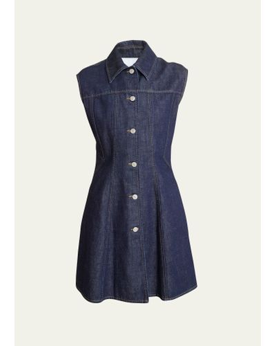 Givenchy Button-front Denim Mini Dress - Blue