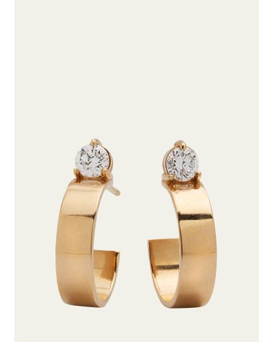 Lana Jewelry Solo Diamond Hoop Earrings - Natural