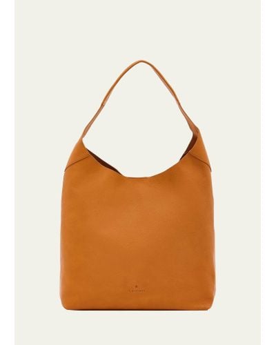 Il Bisonte Le Laudi Leather Shoulder Bag - Orange