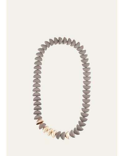 Vhernier 18k Rose Gold And Titanium Eclisse Endless Necklace With Diamonds - Natural