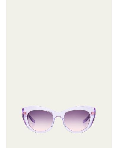 Barton Perreira Coquette Semi-transparent Acetate Cat-eye Sunglasses - Multicolor