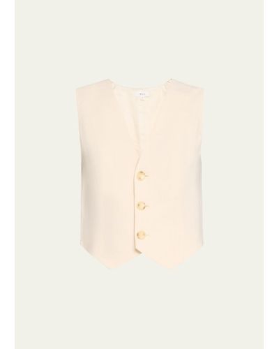 A.L.C. Maxwell Cropped Vest - Natural