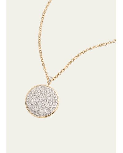 Jamie Wolf 18k Large Pendant Necklace With Scattered Diamonds - Natural
