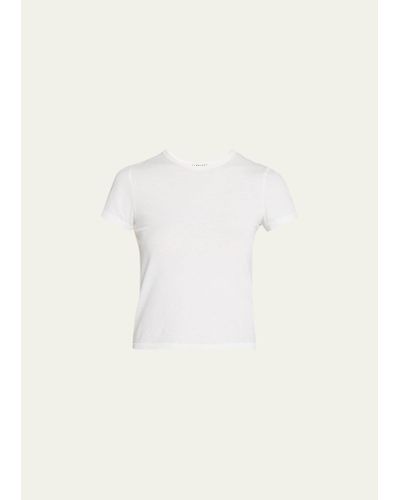 SLVRLAKE Denim Fitted Cropped Baby Tee - Natural