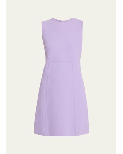 Michael Kors Double-face Wool Shift Dress - Purple