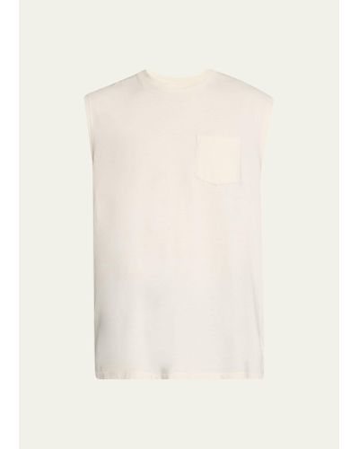 John Elliott Rodeo Sleeveless Cotton T-shirt - Natural
