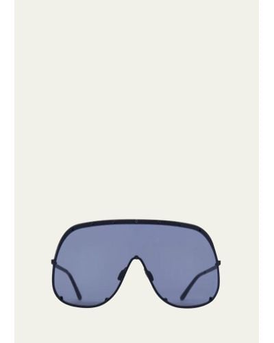 Rick Owens Solid-frame Shield Sunglasses - Blue