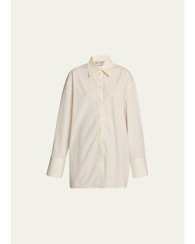 Rohe Classic Button-front Open-back Shirt - Natural
