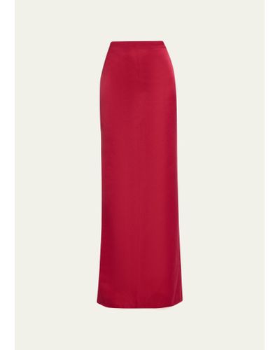 Altuzarra Saria Silk Maxi Skirt - Red
