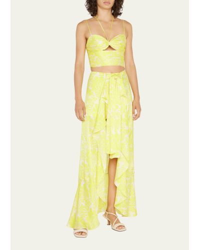 Alexis Bayleigh Cape & Shorts Two-piece Set - Yellow