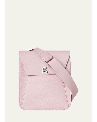 Akris Anouk Small Leather Messenger Bag - Pink