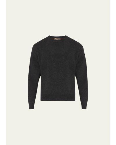 Loro Piana Ivrea Cashmere Crewneck Sweater - Black