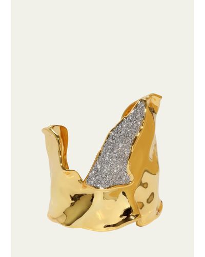 Alexis Solanales Crystal Folded Cuff Bracelet - Natural