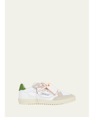 Off-White c/o Virgil Abloh 5.0 Canvas And Leather Low-top Sneakers - Natural