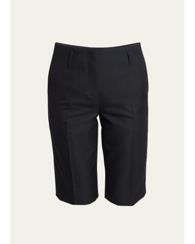 Dries Van Noten Parchia Long Wool Shorts - Black