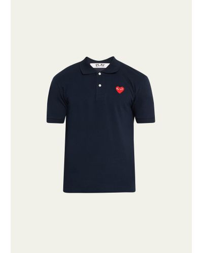 Comme des Garçons Polo Shirt With Heart - Blue