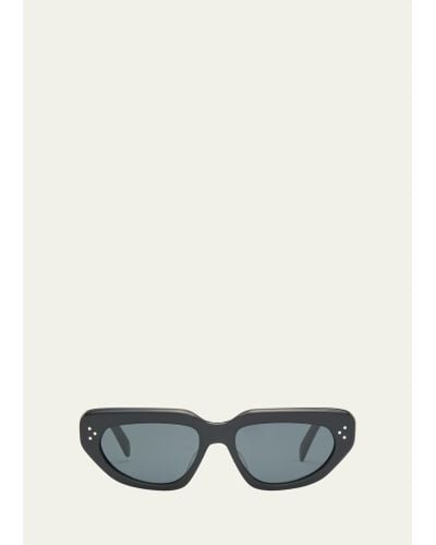 Celine 3-dot Acetate Cat-eye Sunglasses - Gray