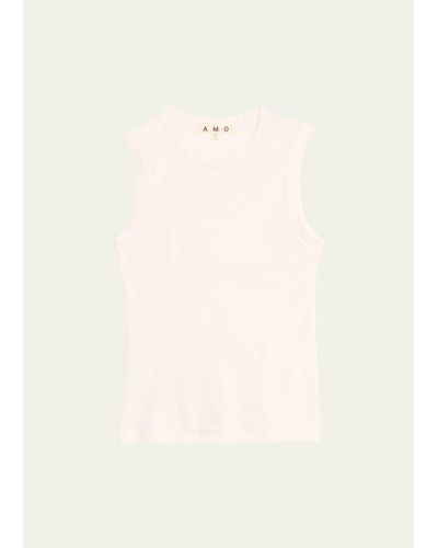 Amo Denim Penny Muscle Tee - Natural