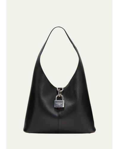 Balenciaga Locker Medium Leather Hobo Bag - Black