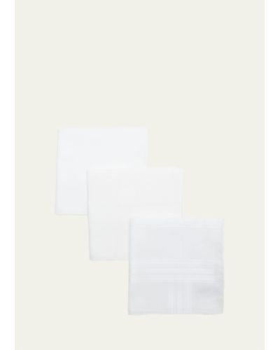 Simonnot Godard 3-pack Cotton Handkerchiefs - White