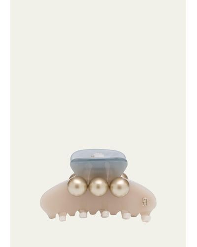 Alexandre De Paris Gradient Pearly Claw Clip - Natural