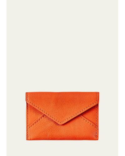 Graphic Image Mini Envelope Card Case - Orange