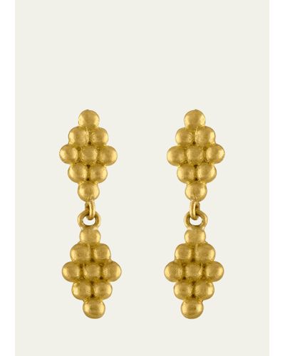 Prounis Jewelry Duo Nona Small Drop Earrings 22k Gold - Metallic