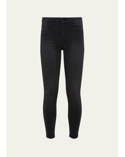 L'Agence Margot High-rise Ankle Skinny Jeans - Black
