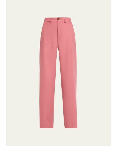 The Elder Statesman Rima Wide-leg Wool Cashmere Pants - Pink