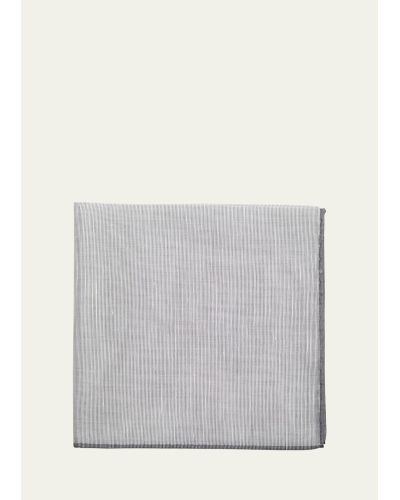 Simonnot Godard Cotton-linen Pocket Square - Gray