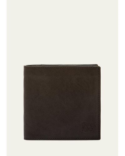 Il Bisonte Galileo Leather Bifold Wallet - Black