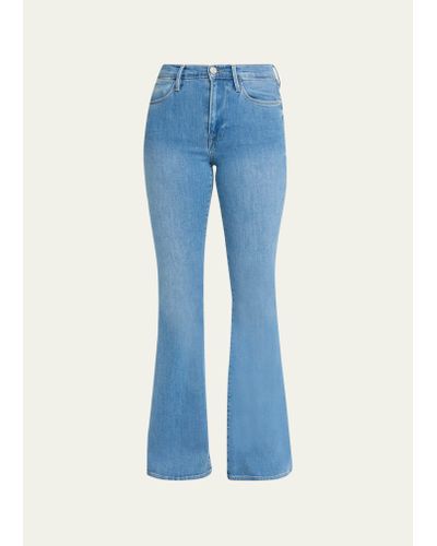 FRAME Le Garcon Cuffed Straight-leg Cropped Denim Jeans - Blue