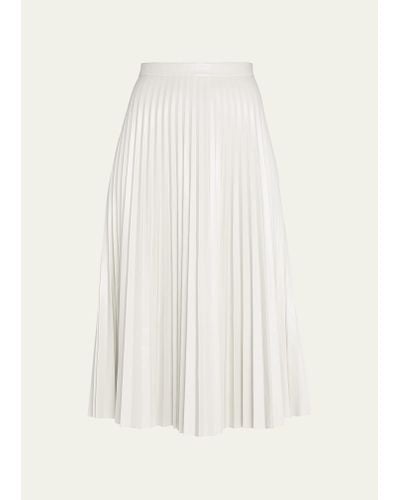 Proenza Schouler Pleated Vegan Leather Midi Skirt - White