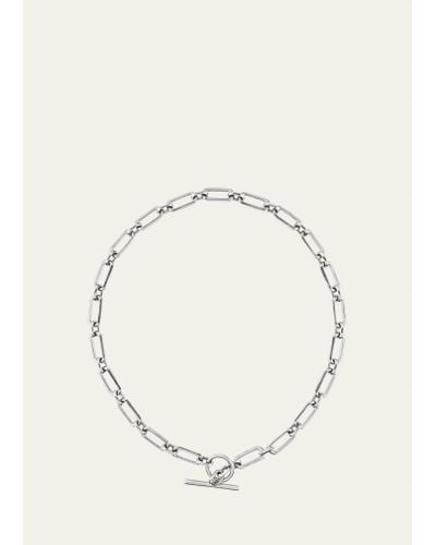 Sheryl Lowe Medium Gwyneth Oval Link Toggle Necklace - Natural