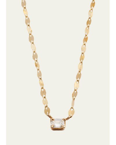 Lana Jewelry 14k Gold Emerald-cut Diamond Pendant Necklace - White