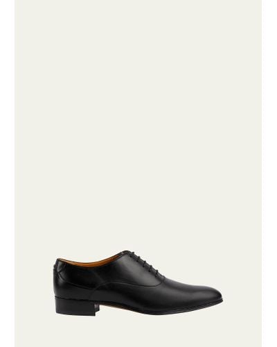 Gucci Adel Double G Leather Oxfords - Black