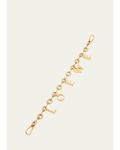Loewe Donut Chain Charm In Brass - Natural