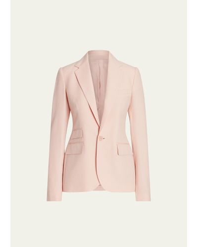 Ralph Lauren Collection Parker Cashmere Single-breasted Blazer Jacket - Pink