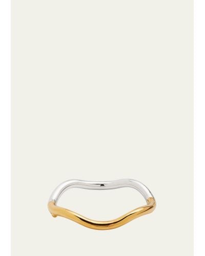 Charlotte Chesnais 18k Gold Plated And Sterling Silver Wave Bracelet - Natural