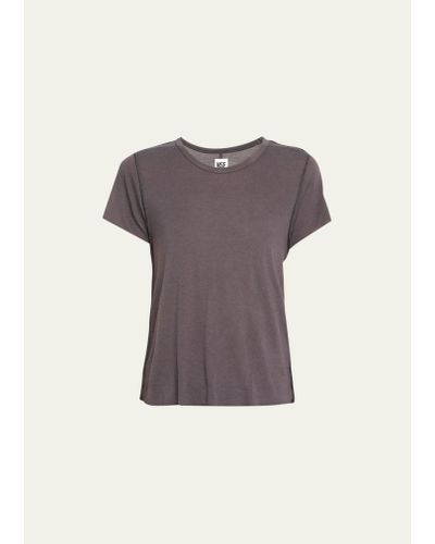 Bliss and Mischief Tara Modal-cashmere Short-sleeve T-shirt - Purple