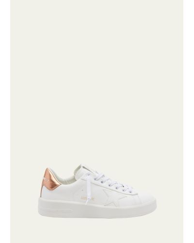 Golden Goose Pure Star Bicolor Leather Low-top Sneakers - White