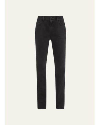 GRLFRND Hailey Low-rise Slim Bootcut Jeans W/ Slit Hem - Black