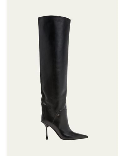 Jimmy Choo Cycas Leather Over-the-knee Boots - Black