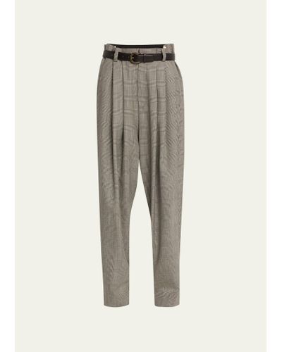 Marc Jacobs Prince Of Wales Oversized Pants Pant With Belt - Multicolor