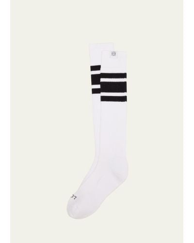 Loewe Stripe Crew Socks - White