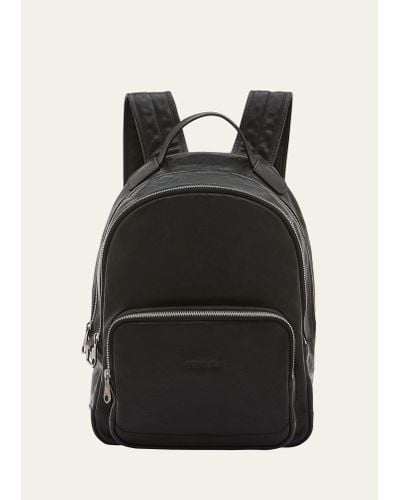 Il Bisonte Meleto Plus Leather Backpack - Black