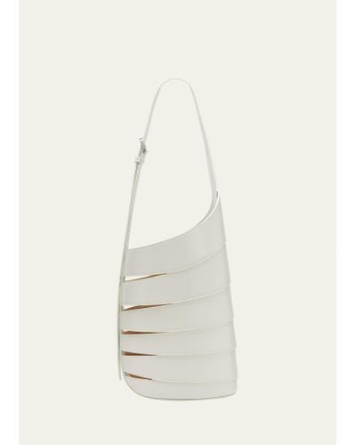 Alaïa Babel Medium Cutout Bucket Shoulder Bag - White