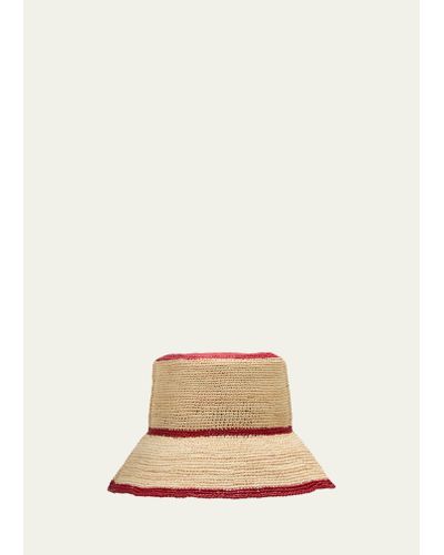 Barbisio Becky Two-tone Straw Bucket Hat - Natural